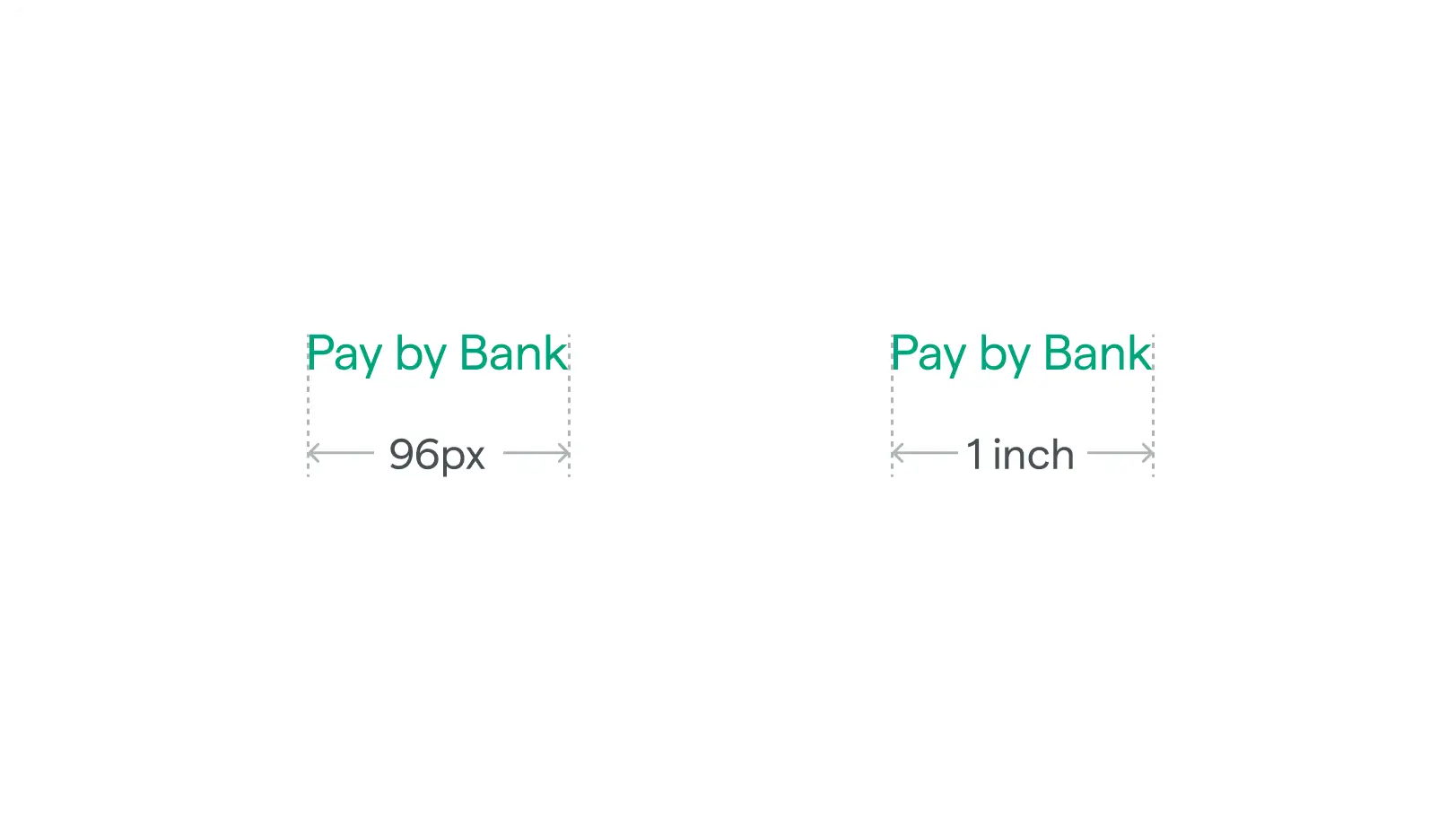 Pay by Bank logo minimum size guidance