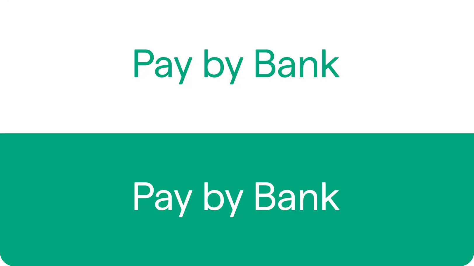 Pay by Bank logo on background colors