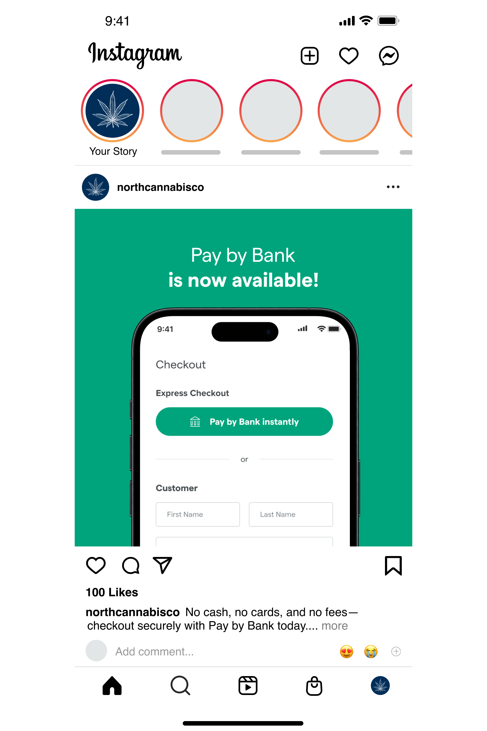 Pay by Bank social media post examples