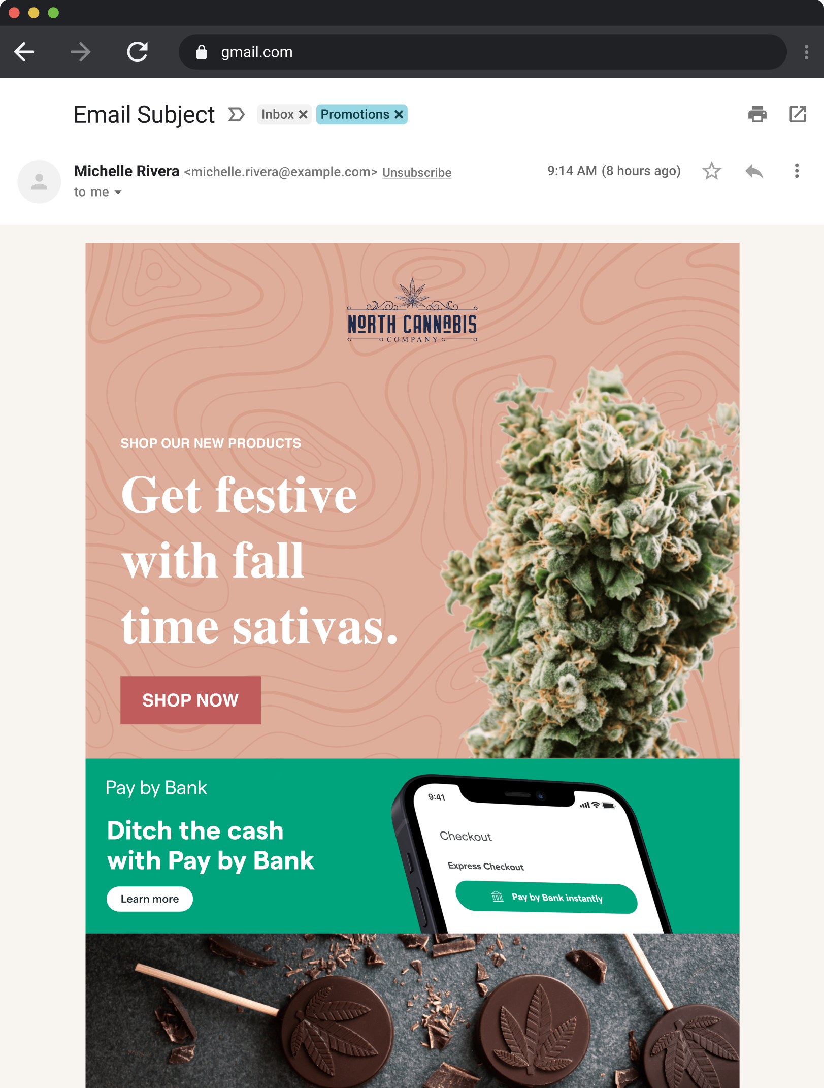 Pay by Bank email banner examples
