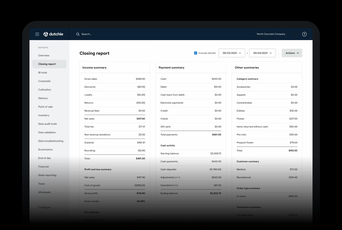 Automated Pay by Bank reporting synced into Dutchie POS