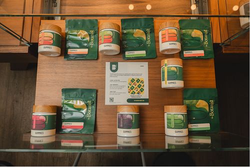 The Botanist retail floor and product displays