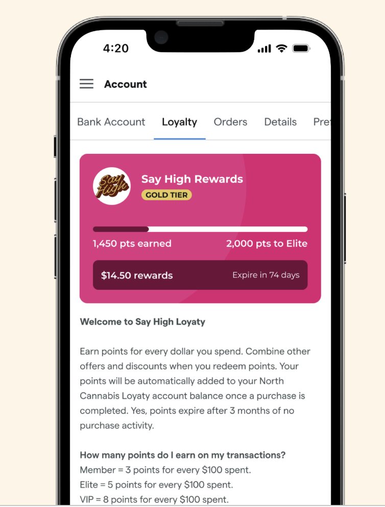 Loyalty inside the branded mobile app