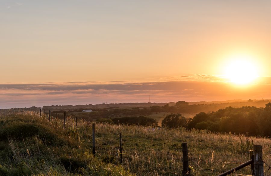 Nebraska prairie at sunrise